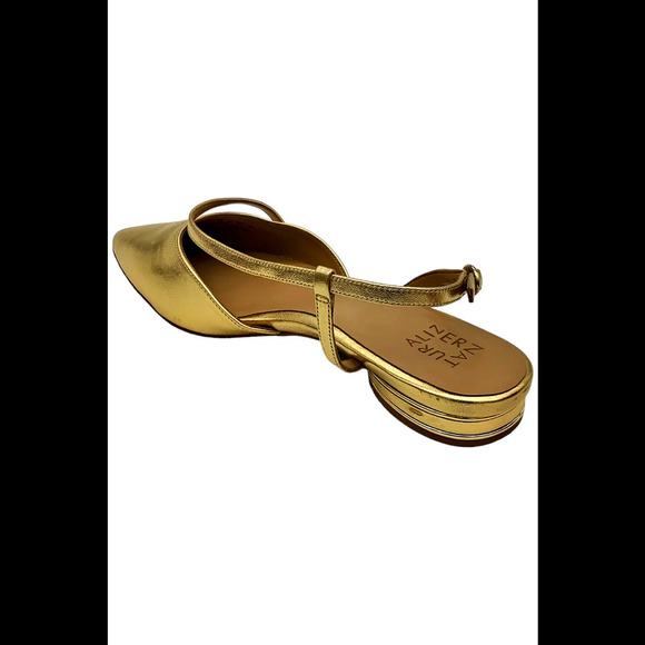 Naturalizer Women Hawaii Pointed Toe Slingback Flats Gold - Wide - Picture 3 of 3